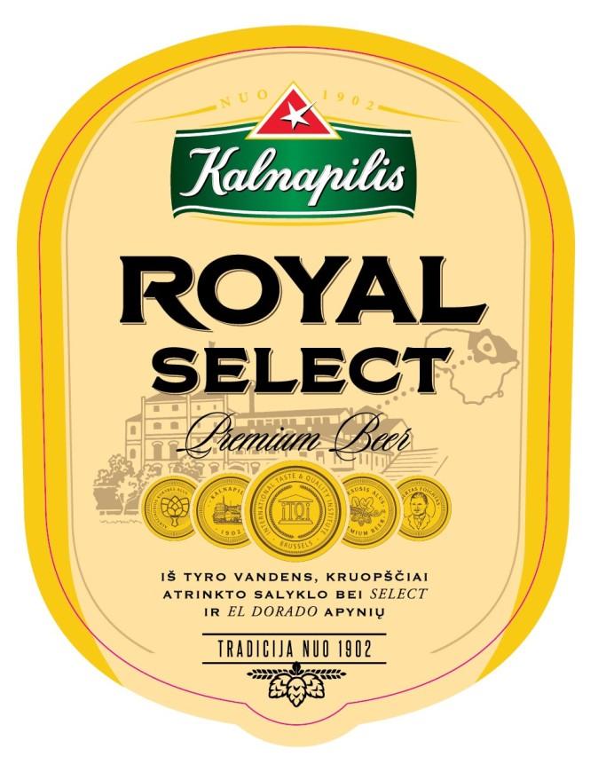 Prekės ženklas: Kalnapilis ROYAL SELECT Premium Beer